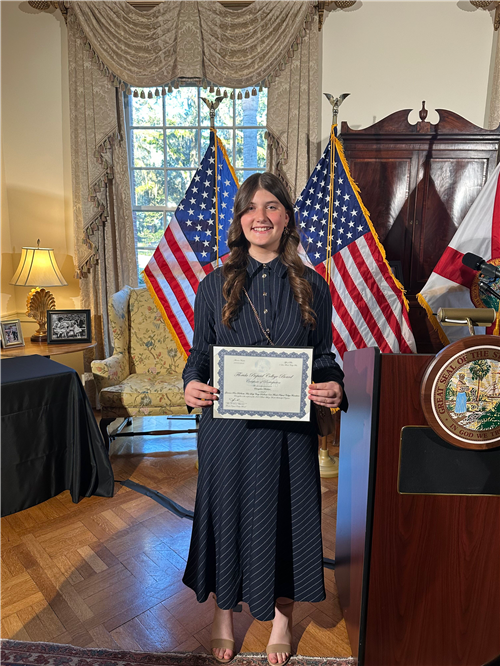 Eva Baldwin at Governor's Mansion